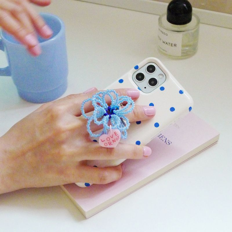 [MADE]Sky Flower Bead Keyring&Tok