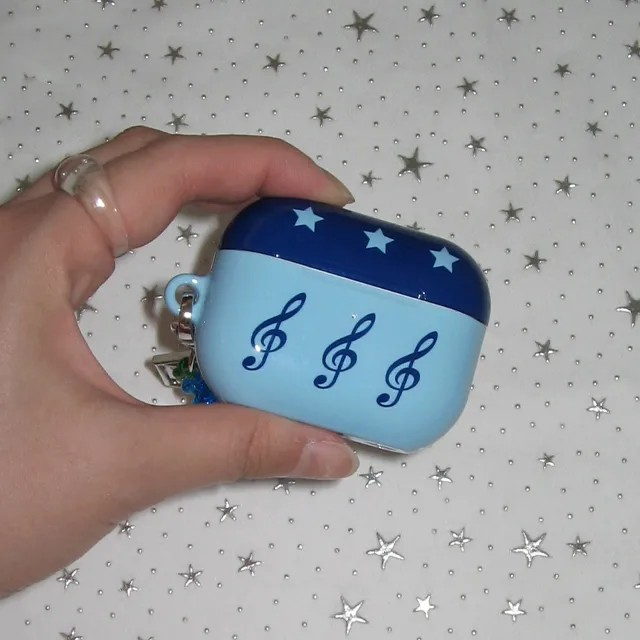 Music blue Gloss AirPod Case