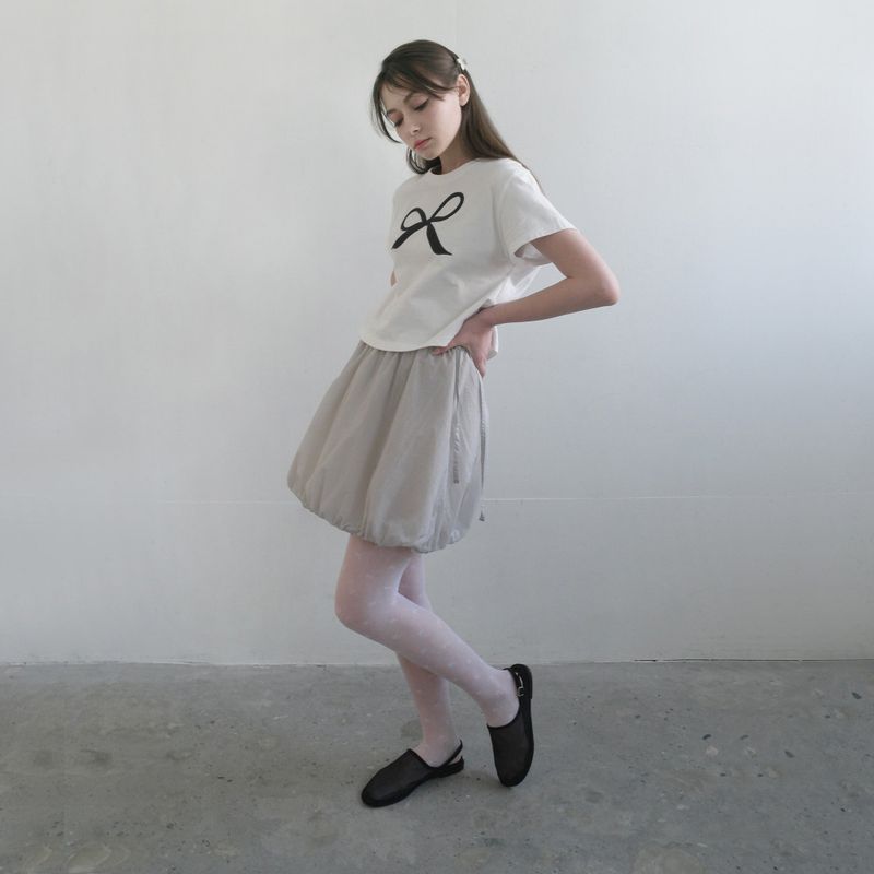 Gray Nylon Pumpkin Skirt