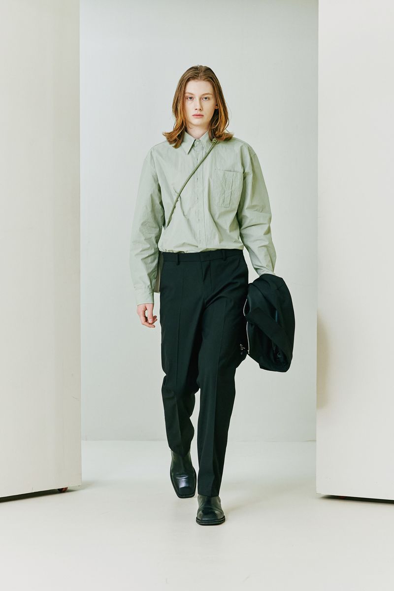 Bar tag Shirt olive