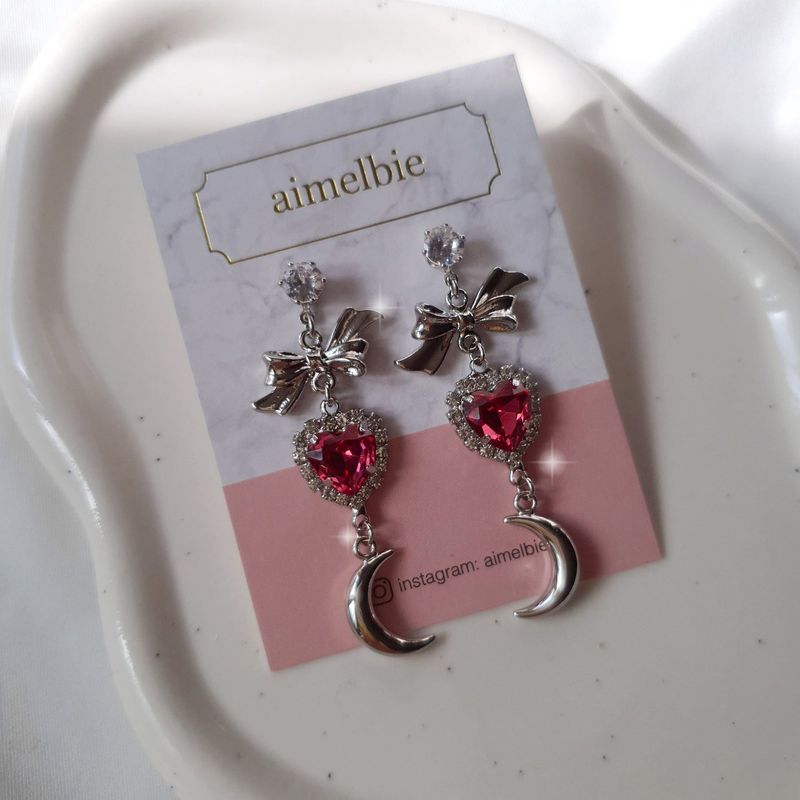 Moon Witch Earring - Rosepink/Silver