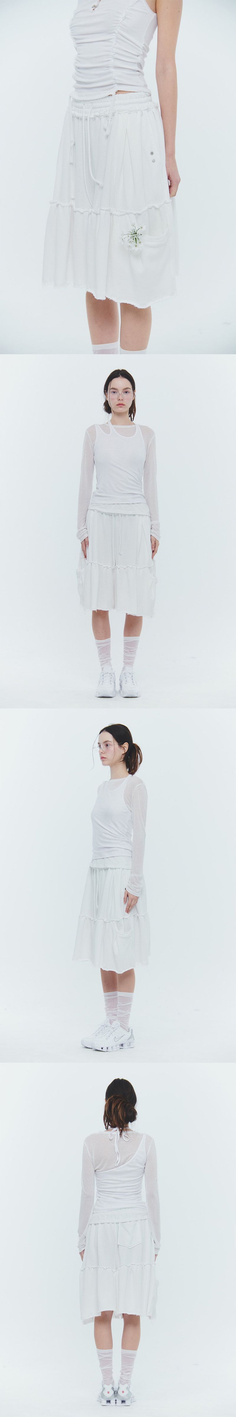 ANGEL BERMUDA PANTS white