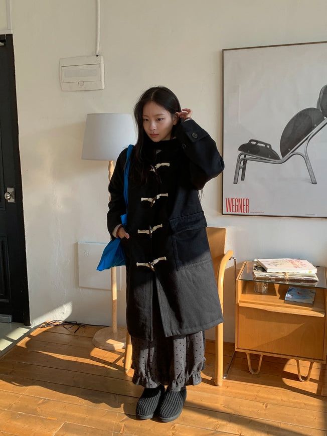 Kithe Quilted Hood Duffel Long Coat
