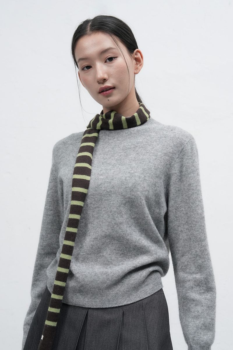 stripe knit scarf