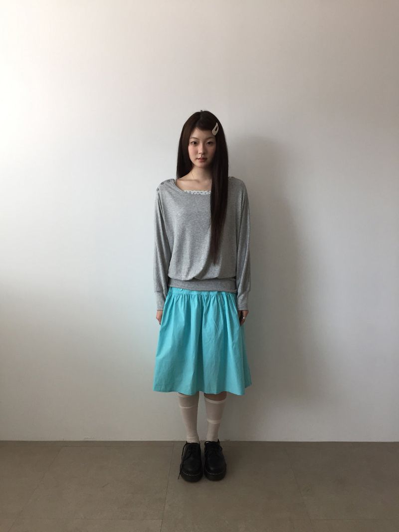 ペールブルームミディスカート (3color)
