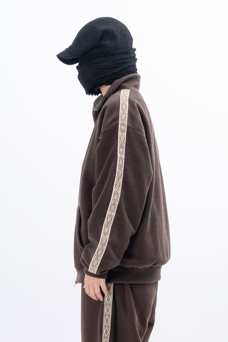 Selma Ethnic Fleece Set-up Track Top