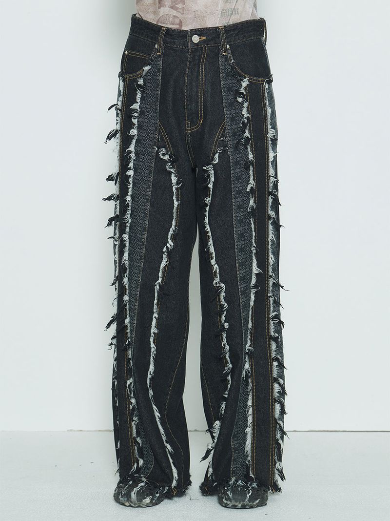 Sserpe（セルぺ）の「Wind Vagabond Denim Pants Black（Pants）」