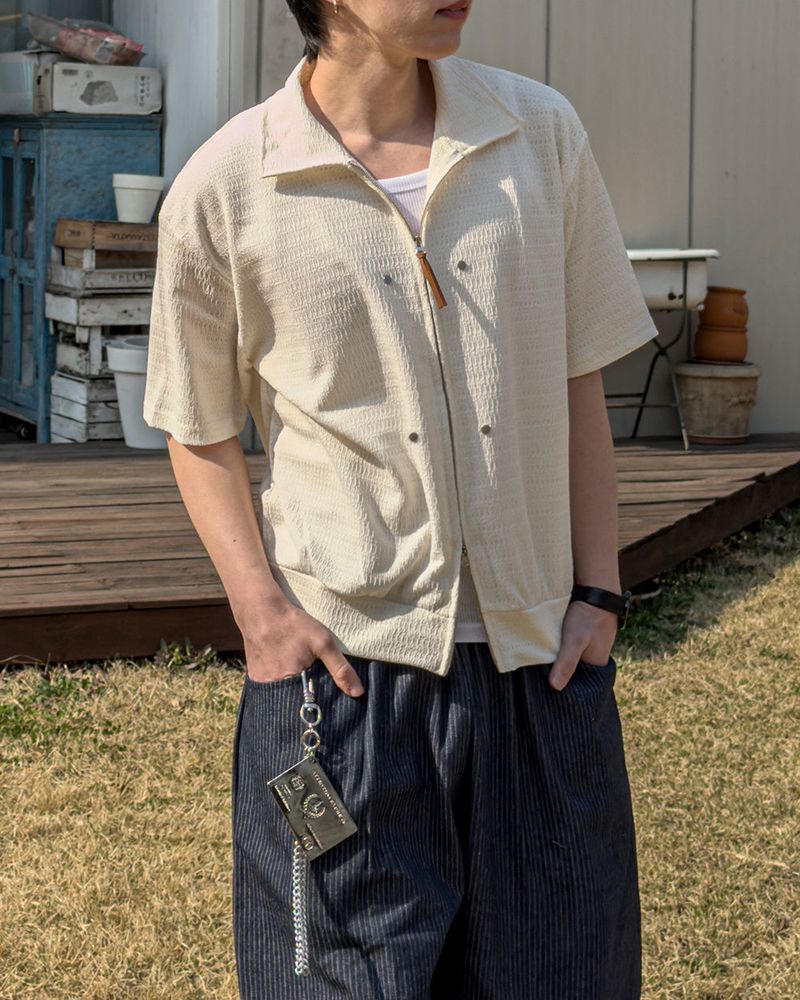 Rivet Knit Zip-Up Cardigan