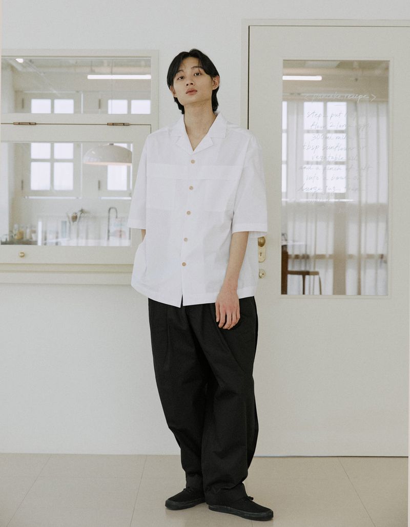 unisex folding shirts white