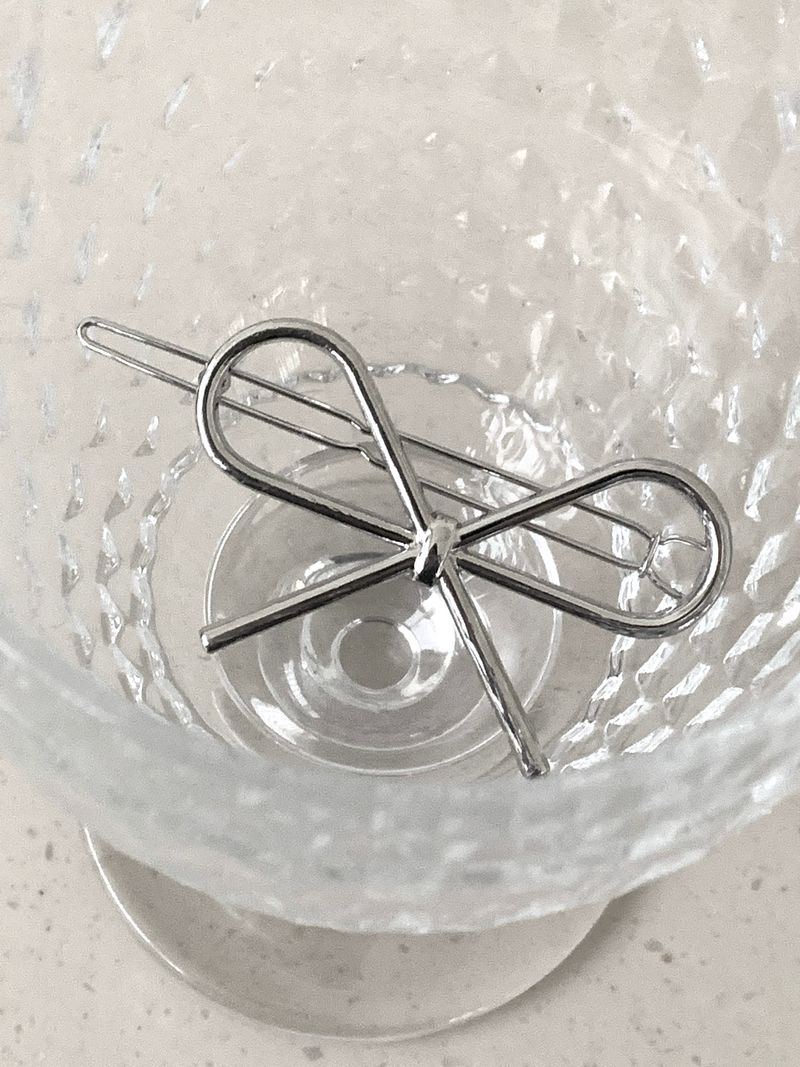 Muving Balletcore Silver Ribbon Hairpin