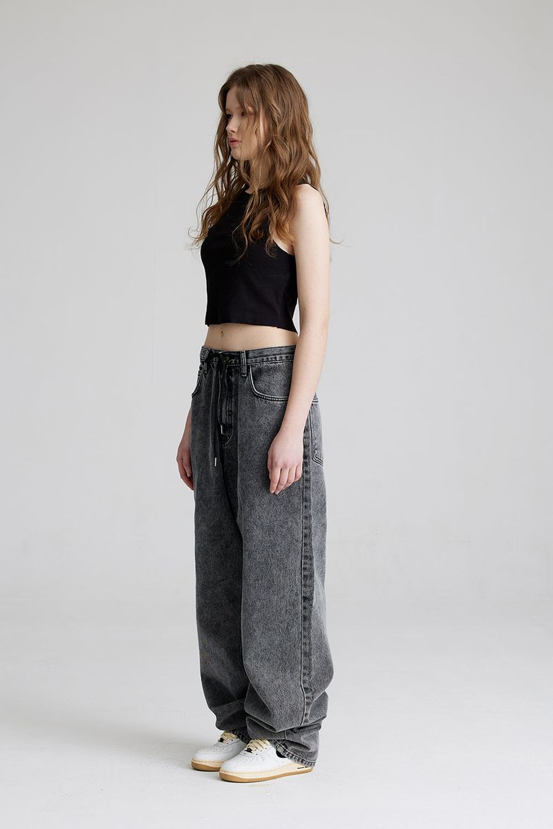 CARPENTER LOOSEFIT DENIM PANTS STONE BLACK