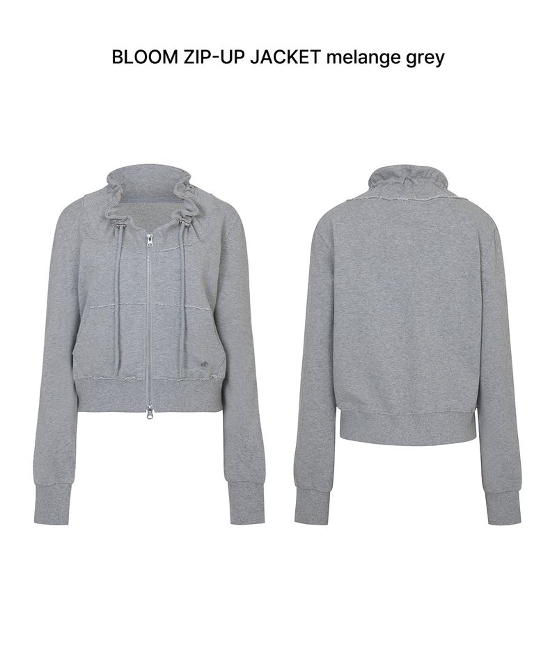 BLOOM ZIP-UP JACKET melange grey