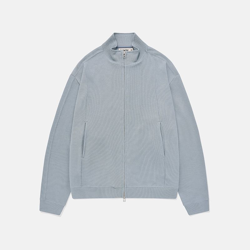 Fickle 2-WAY full zip-up / Blue gray