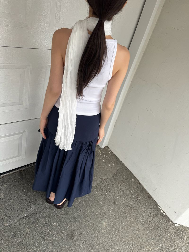 Soft Whipping Scarf - White