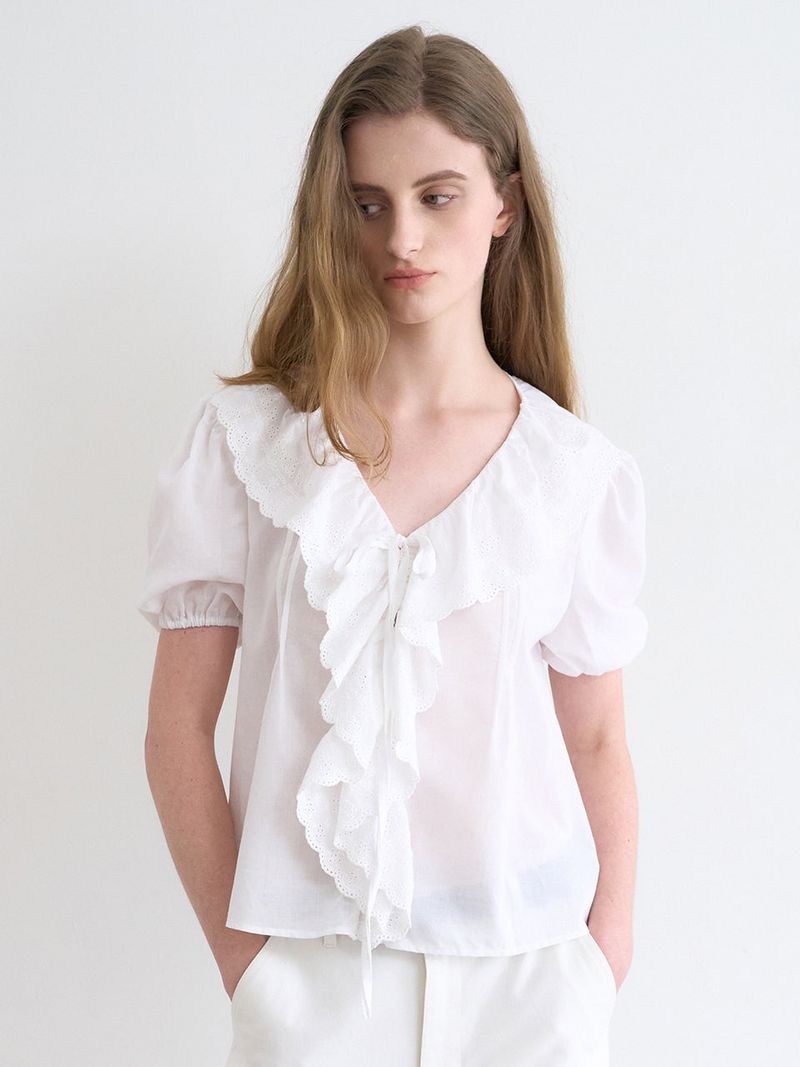 Not your rose（ノットユアローズ）の「Sophie blouse (Ivory)（Tops）」