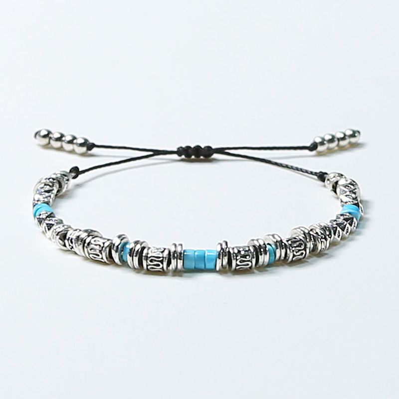 silver & turquoise beads bracelet