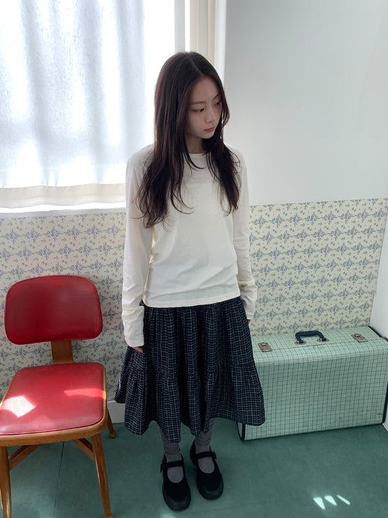 26SS★ [BAONHAUS] Seden Modal Layered Round T-shirt