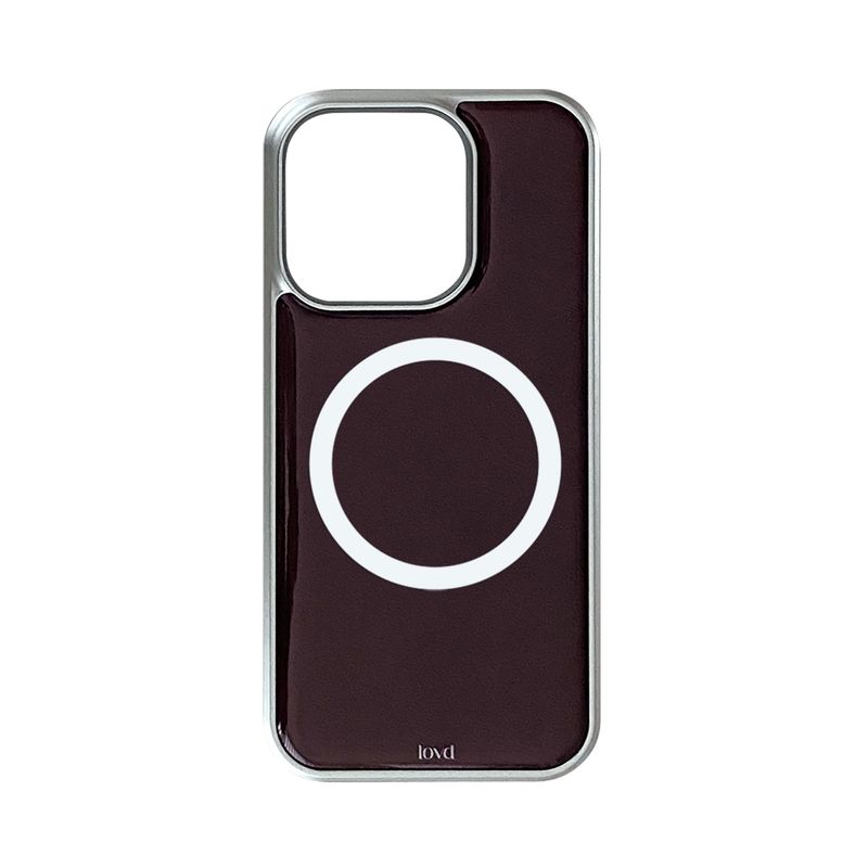 [MADE] BROWN PHONE CASE (magsafe epoxy silver bumper)