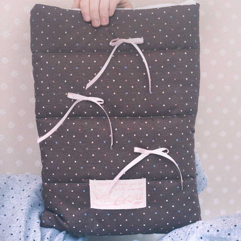 Pillow Notebook Pouch_dot brown