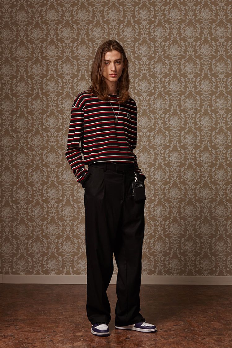 Multi stripe long sleeve T