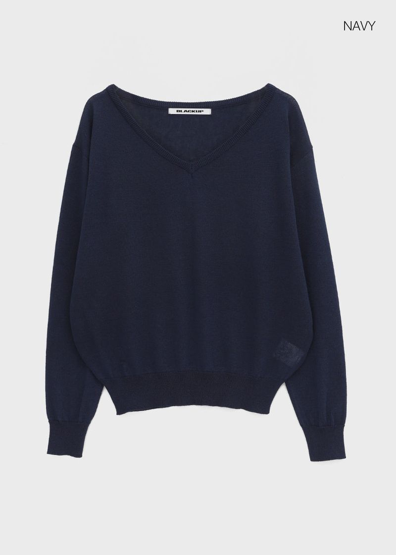 [MADE] Seir Sheer Linen V-Neck Knit