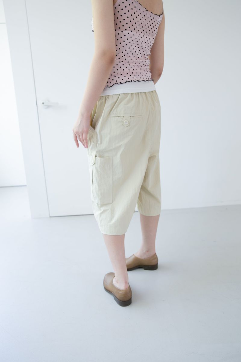 nylon button pocket bermuda pants(3colors)