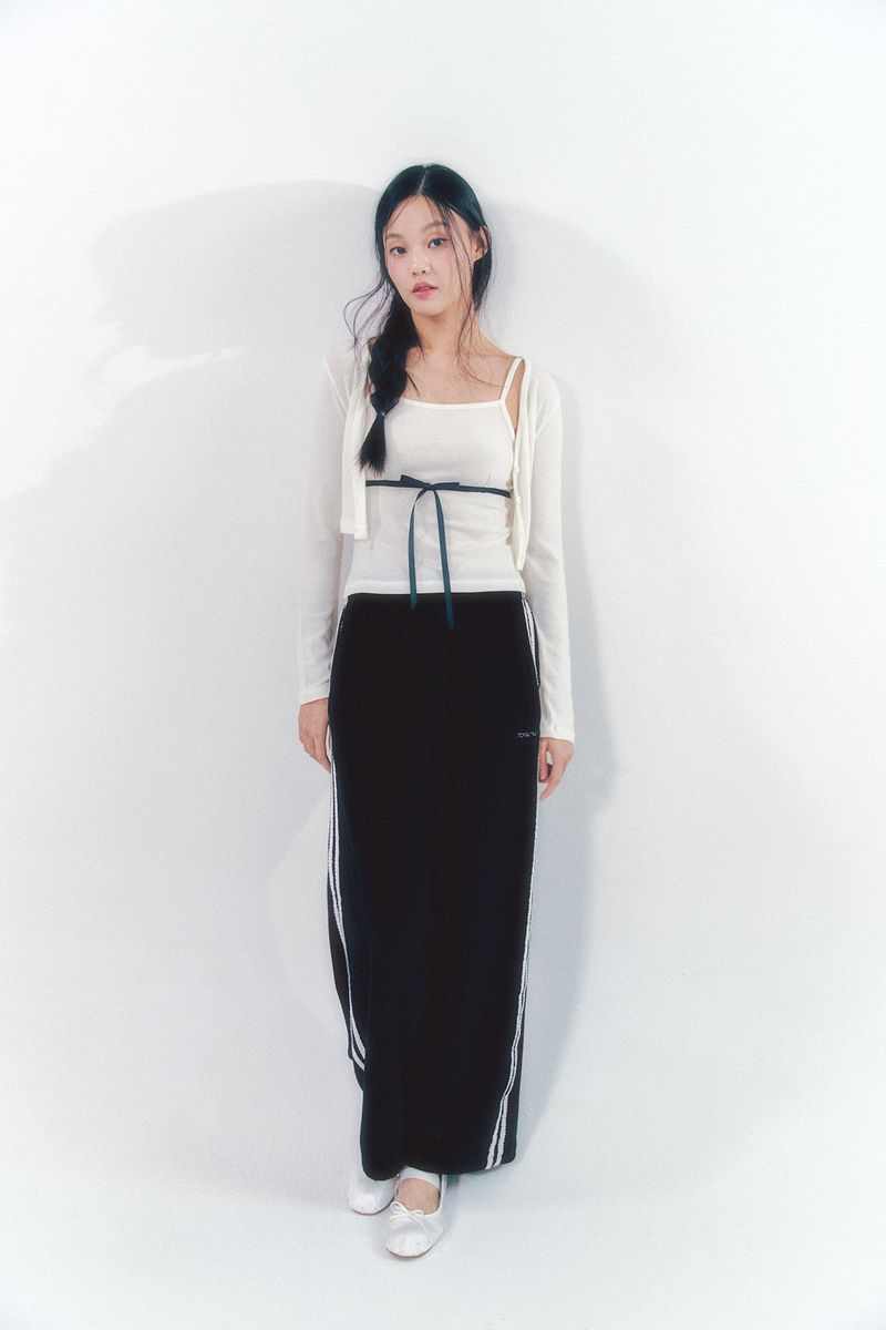 Velvet Lace Track Pants Black