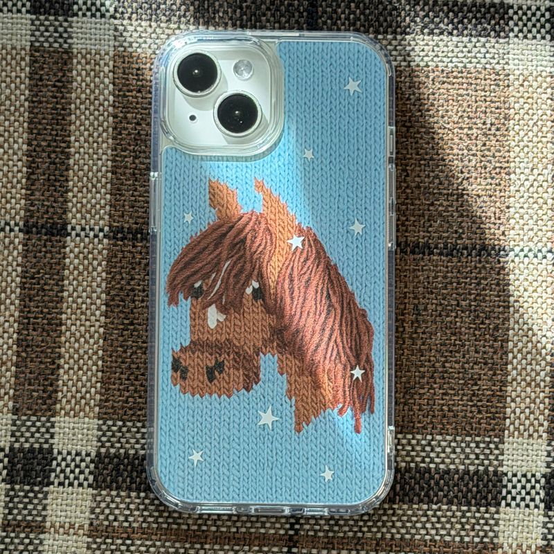 DELPHIN(デルフィン)の「STAR HORSE HARD JELL CASE _ BLUE(Smartphone Accessories)」