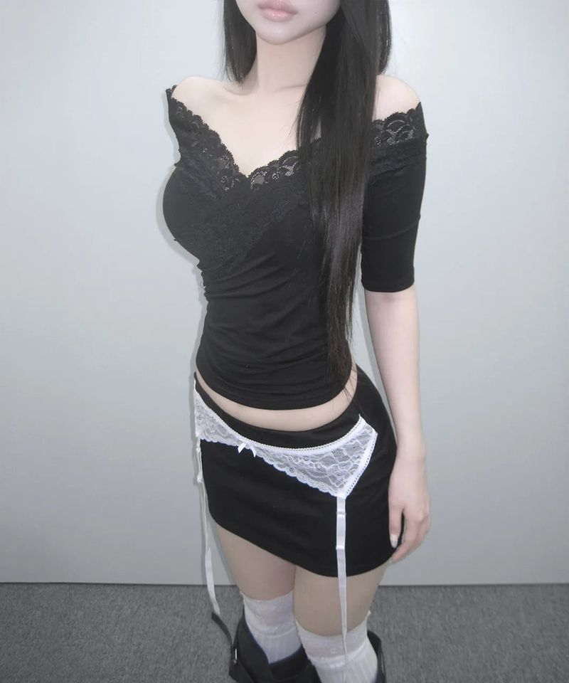 lacey garter mini sk (4colors)