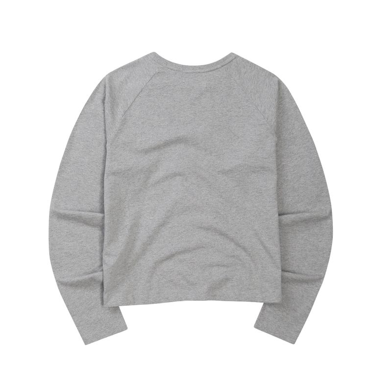 EEERRR Distorted Logo raglan long sleeve (Melange)