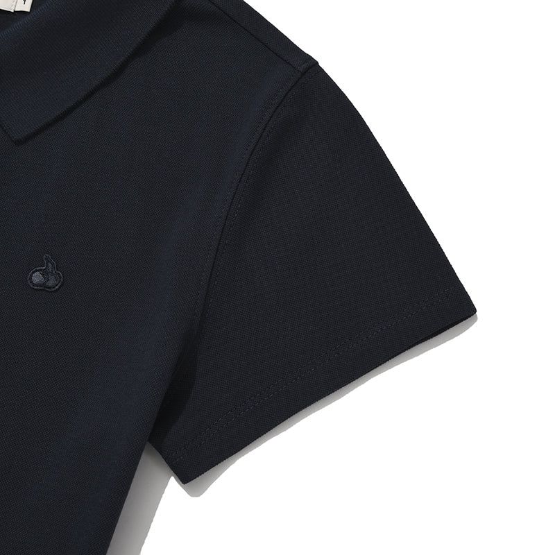 KIRSH PLAIN SLIM FIT PIQUE T-SHIRT - DARK NAVY