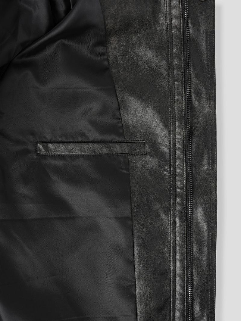 Vintage Curve Leather Jacket
