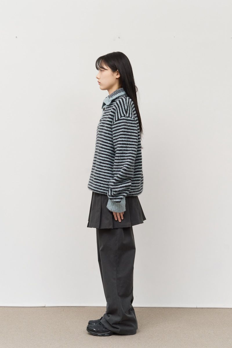 Hawk Striped High Neck Knit