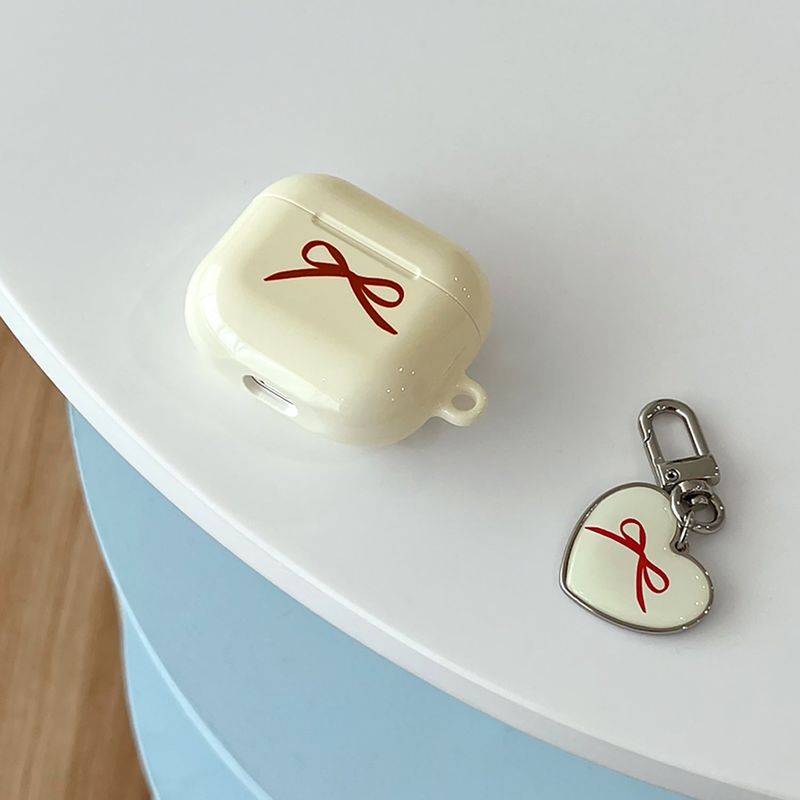 ribbon glossy airpods case(ivory)