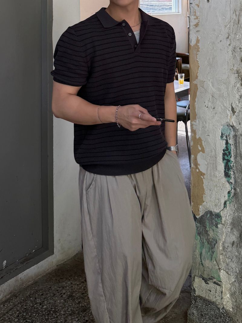 Rod nylon wide pants