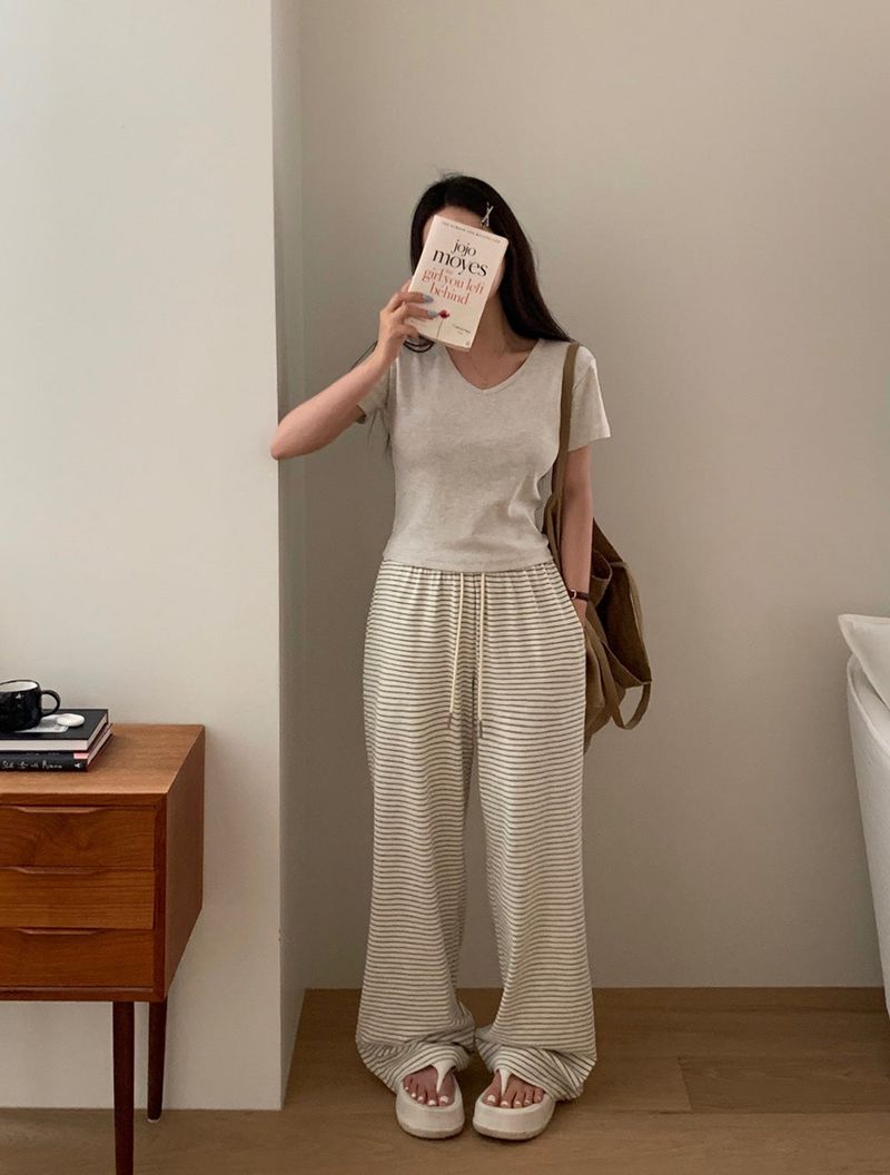 [MADE] Seed, stripe training pants