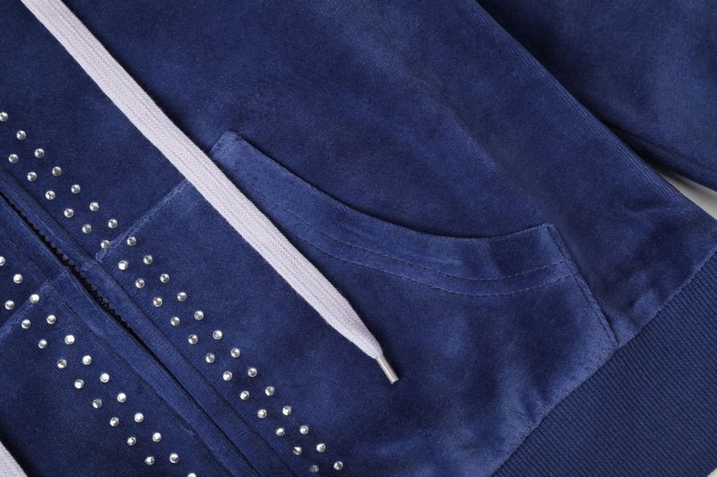Selene Stud Velour Hoodie ZIp-up