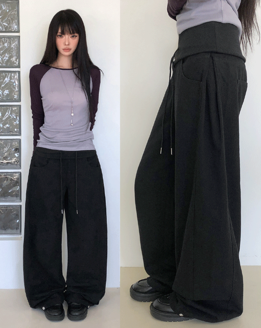 WONDER WONDER（ワンダーワンダー）の「ユエルン フォールディング ワイドレッグ パンツ（パンツ）」