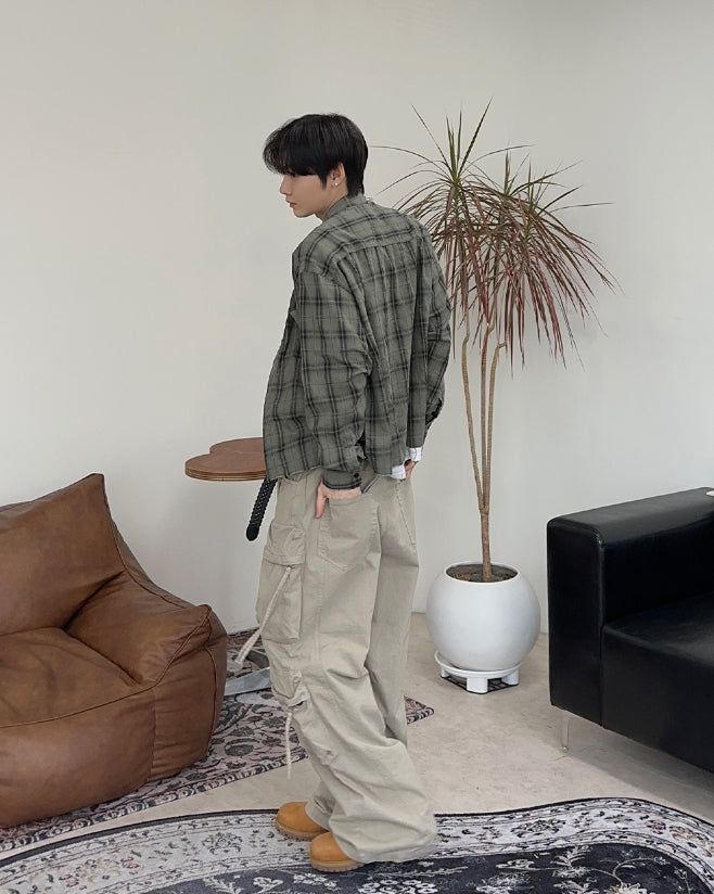 Kaan Cutting Check Shirt