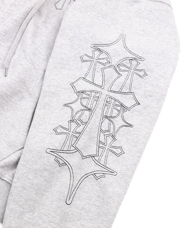 Needle Work Hoodie Zip-Up - Gray