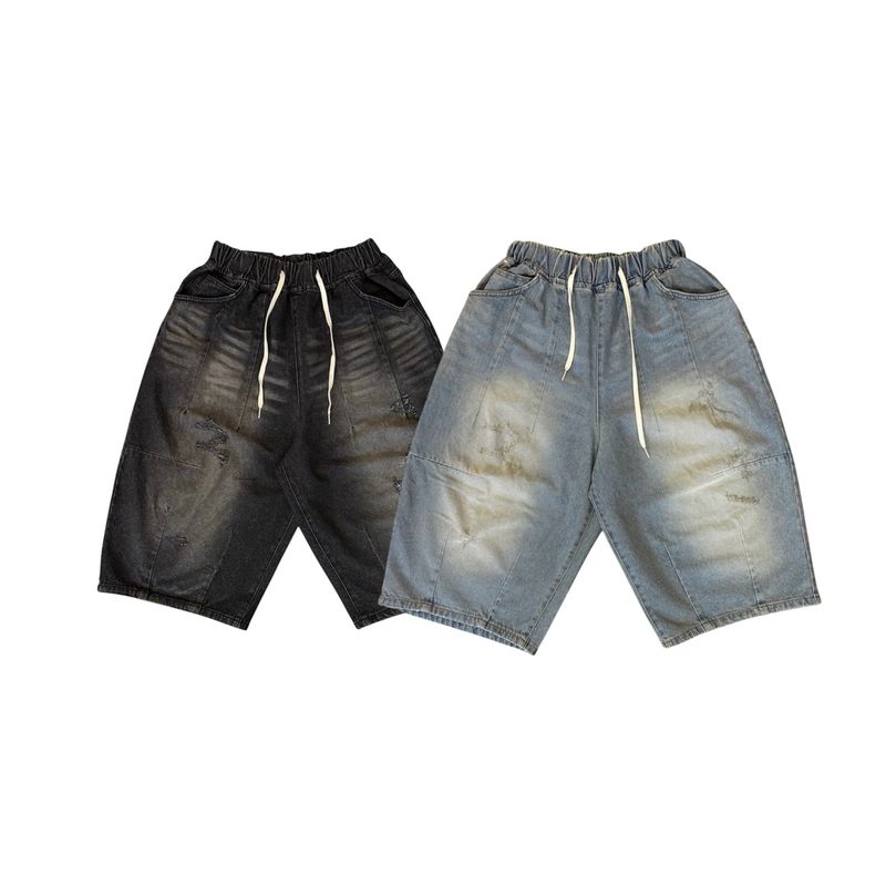 Grain-Damaged Bermuda Shorts (2 Colors)