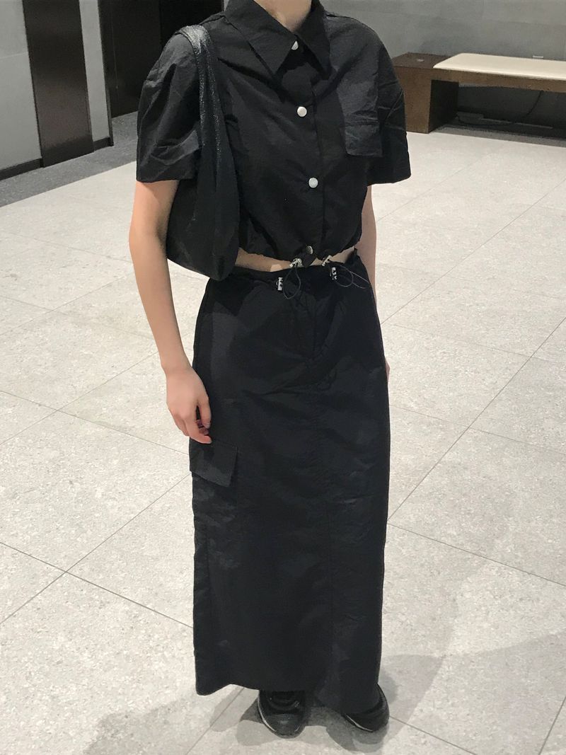 Sandy nylon set up shirt