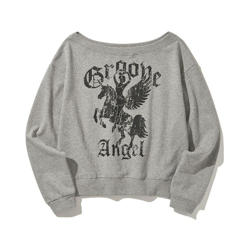 DAUSPICE(DUC)（ダウスピス）の「(DUC) GA one-shoulder sweatshirt Gray（Tops）」