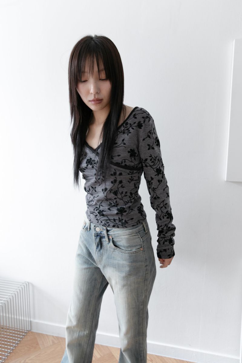 vintage washing bootscut denim(S-L)