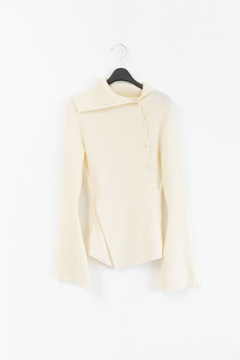 button pola flare sleeve knit(3colors)