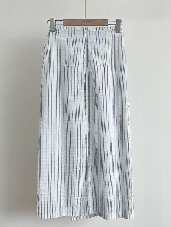 Neo Stripe Wrap Long Skirt