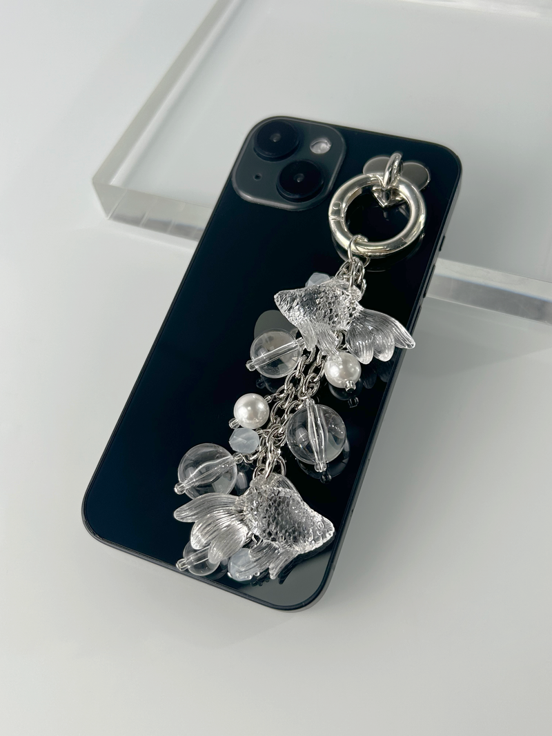 Clear Goldfish Bold Keychain