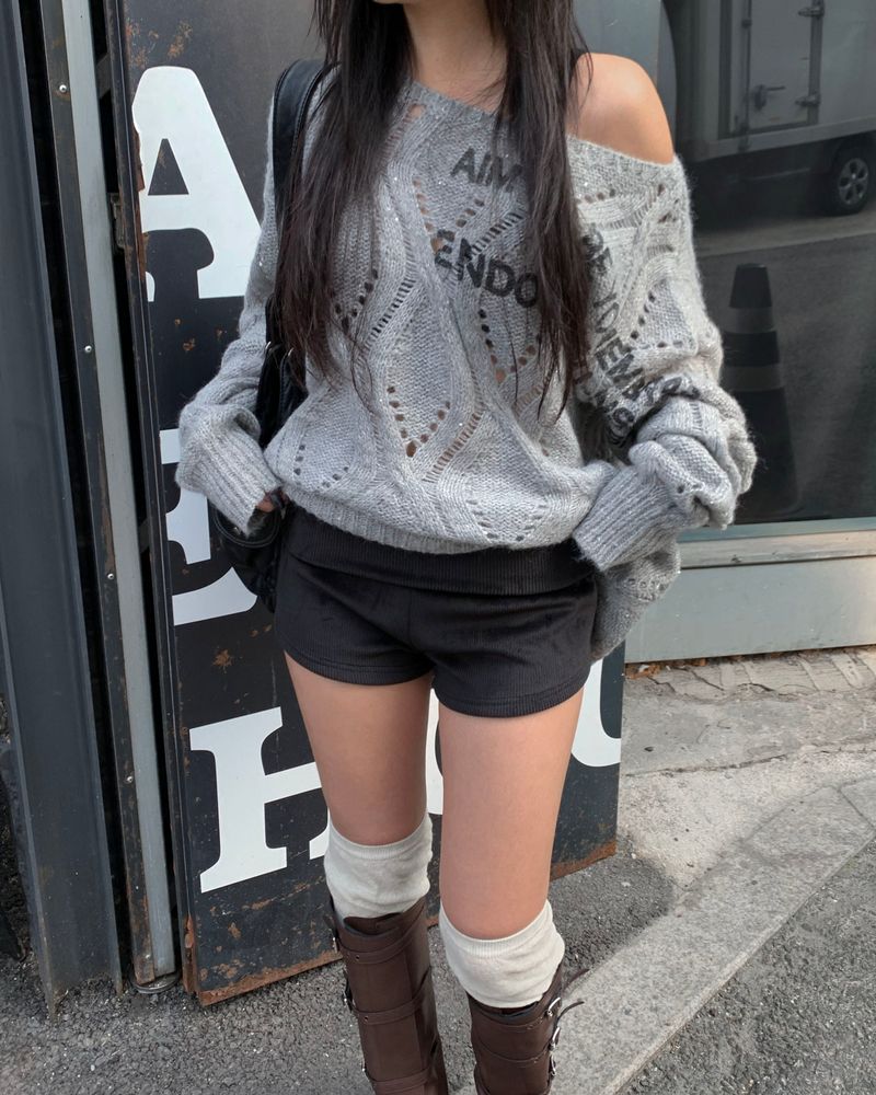 Strap leather long boots