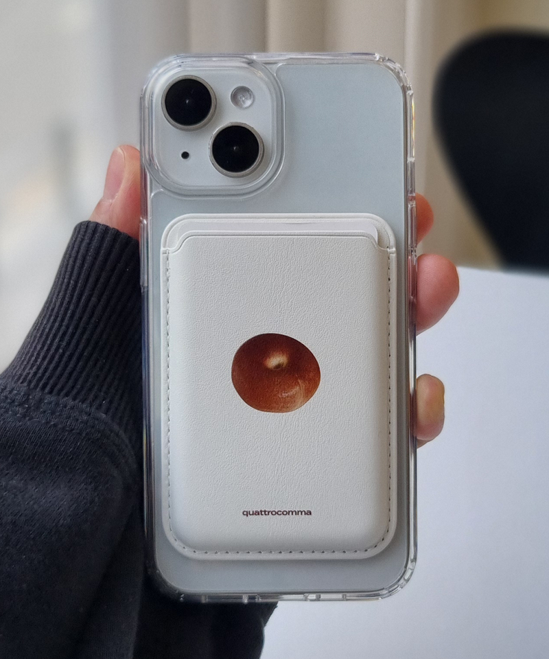 quattrocomma（クアトロコンマ）の「 ベーグル MagSafe レザーカードウォレット（スマホグッズ/小物）」