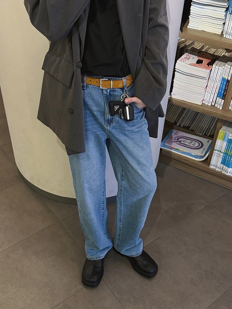 [A-P0047] フィニッシュワイドデニムパンツ (9色)